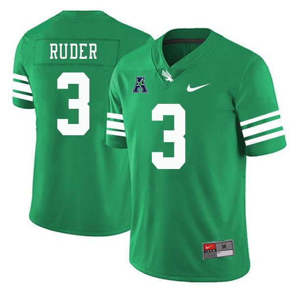 #3 Jace Ruder North Texas Mean Green College Football Jerseys Stitched-Green